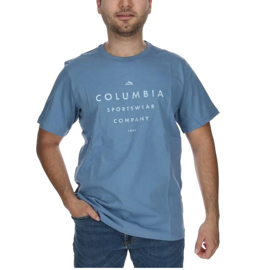 Polera Columbia Path Lake Graphic Hombre Azul