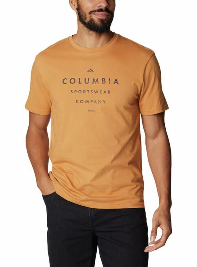 Polera Columbia Path Lake Graphic Hombre Naranjo