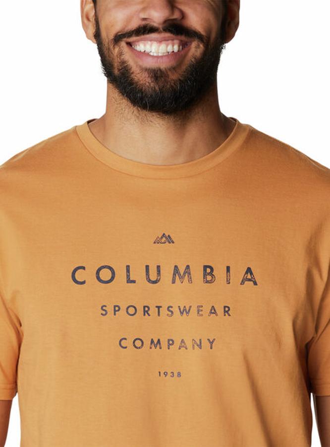 Polera Columbia Path Lake Graphic Hombre Naranjo
