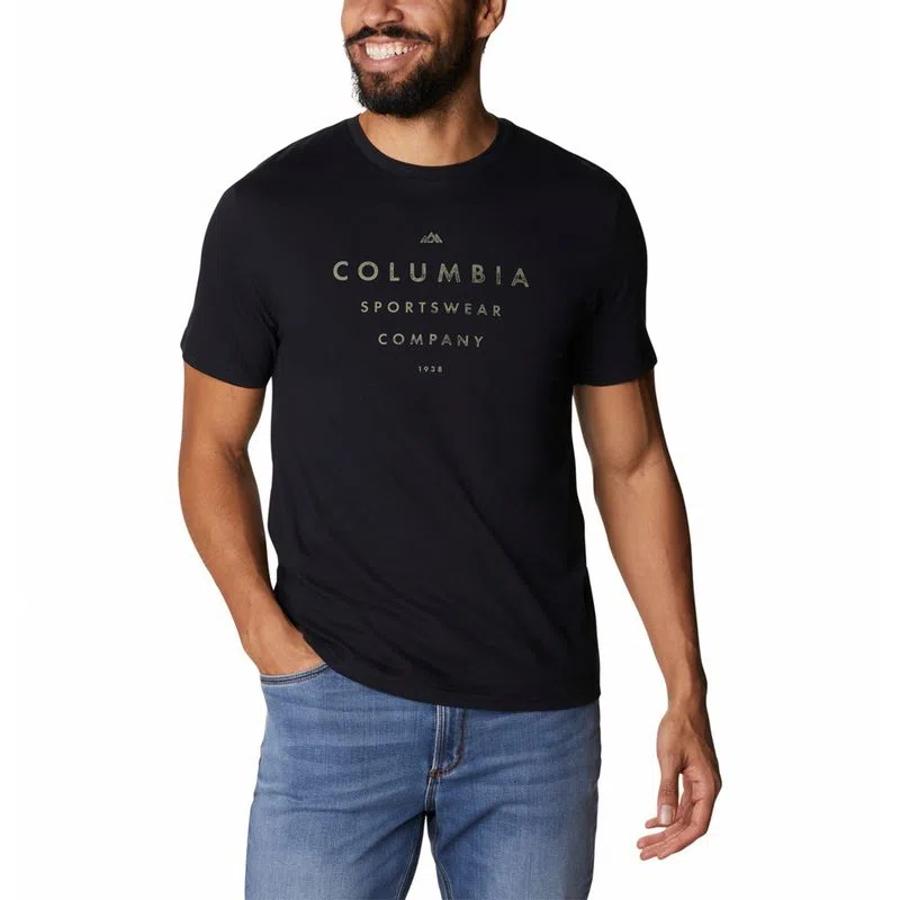 Polera Columbia Path Lake Graphic Hombre Negro