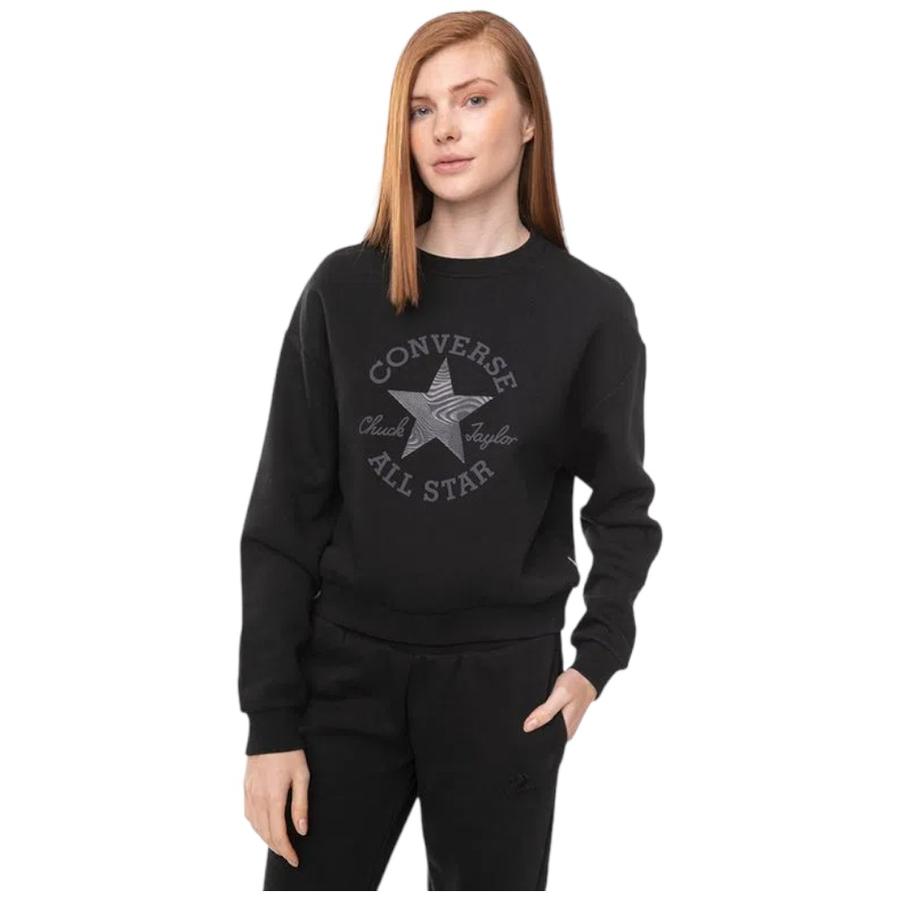 Poleron converse mujer negro store