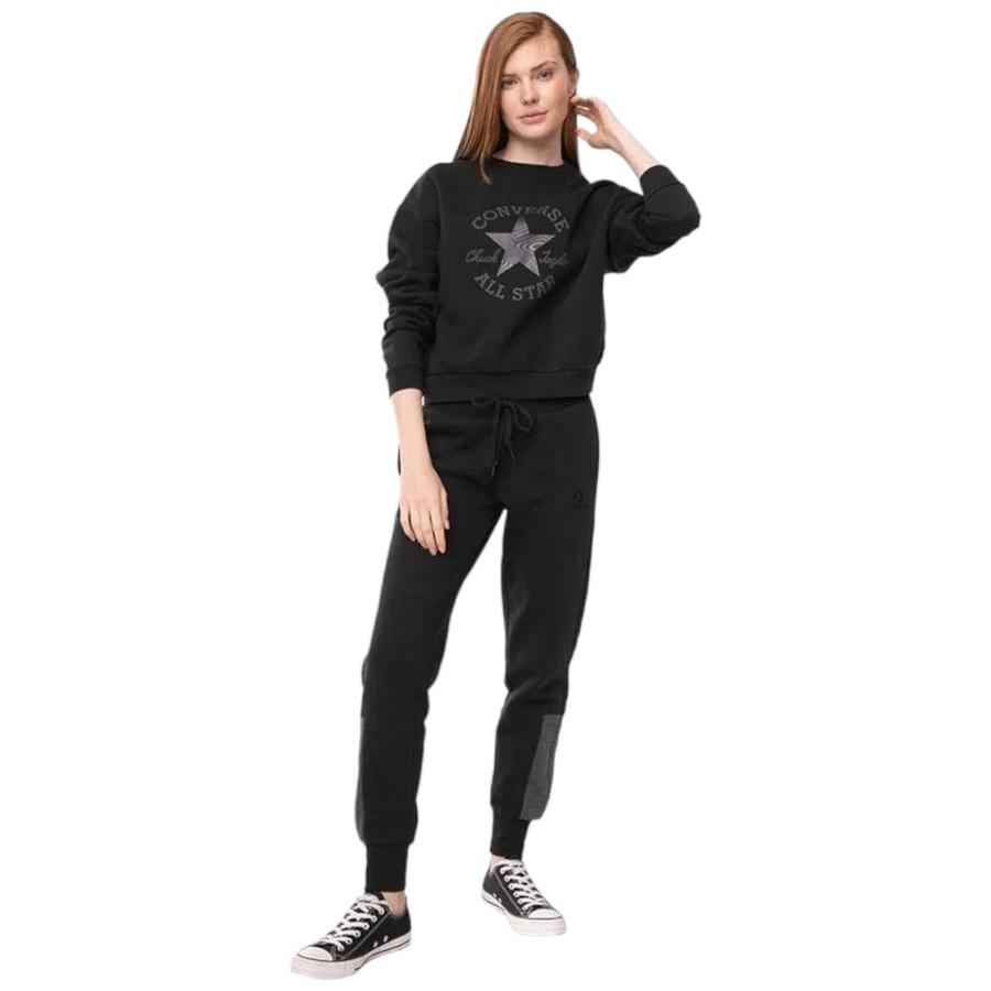 Poleron Mujer Converse Elevated Negro