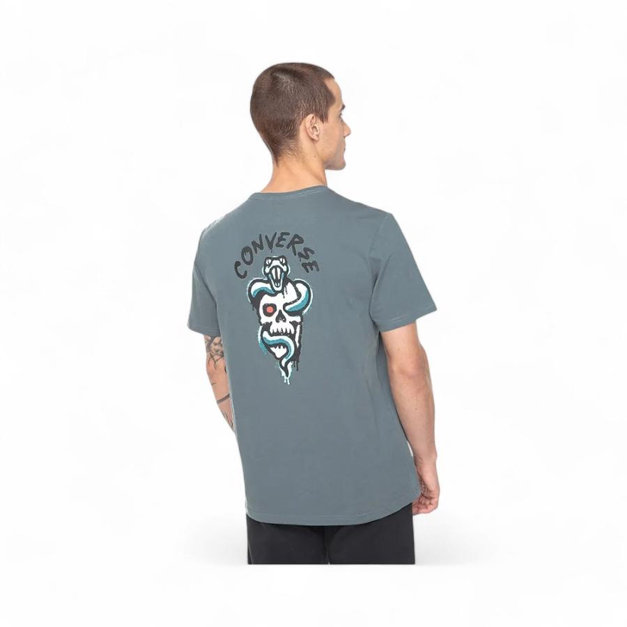 Polera Hombre Converse Skate Spray Paint Graphic Azul