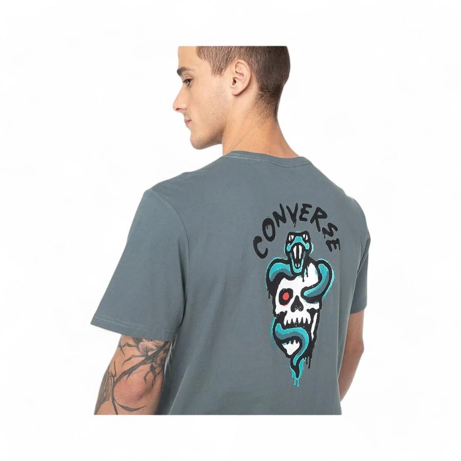 Polera Hombre Converse Skate Spray Paint Graphic Azul