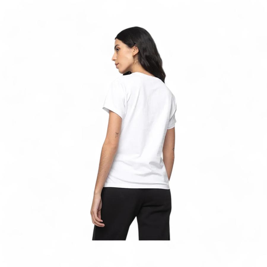 Polera Mujer Converse Spray Paint Skull Manga Corta Blanco