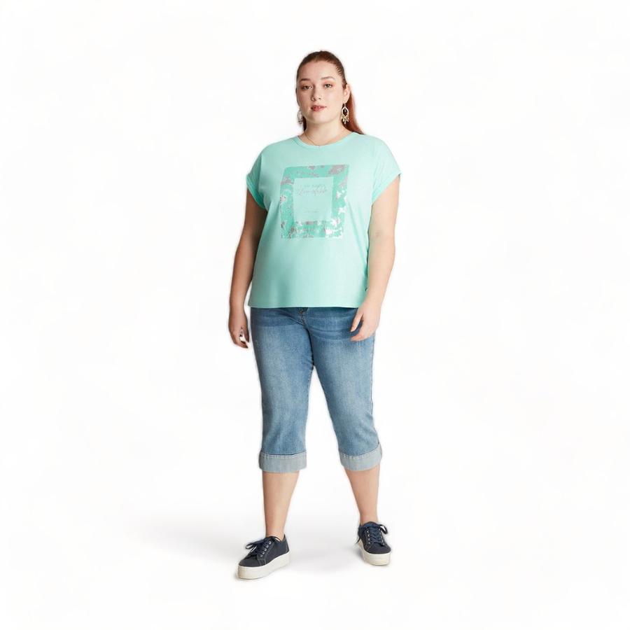 Polera Mujer Curvi con Argolla en Espalda Aqua