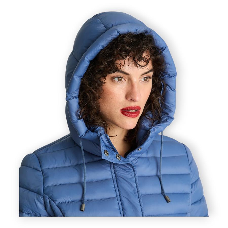Parka Mujer Curvi Básica Corta Azul