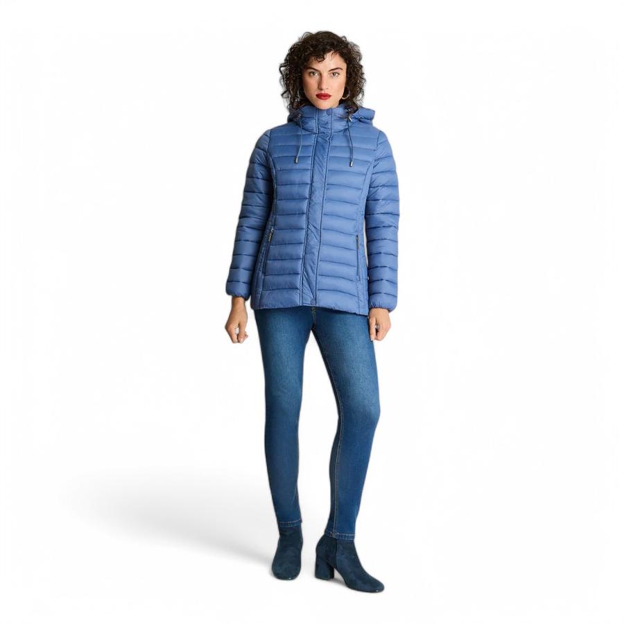 Parka Mujer Curvi Básica Corta Azul