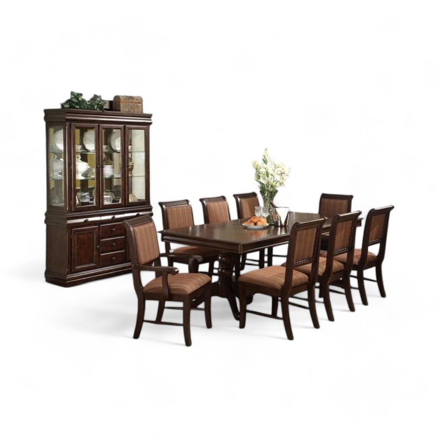 Comedor Daniels Ternara + 6 Sillas + 2 Sitiales Café