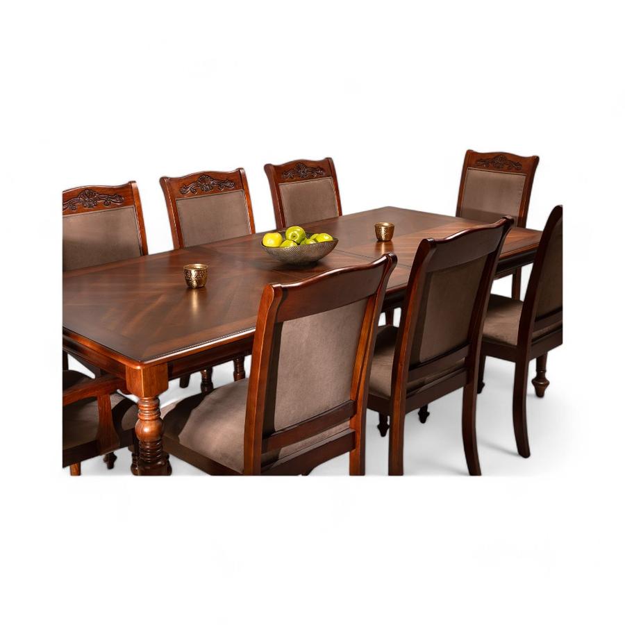 Comedor Daniels Texas + 6 Sillas + 2 Sitiales Café