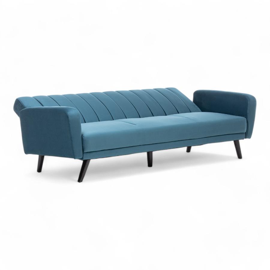 Sofa Futon Daniels Velvet Azul