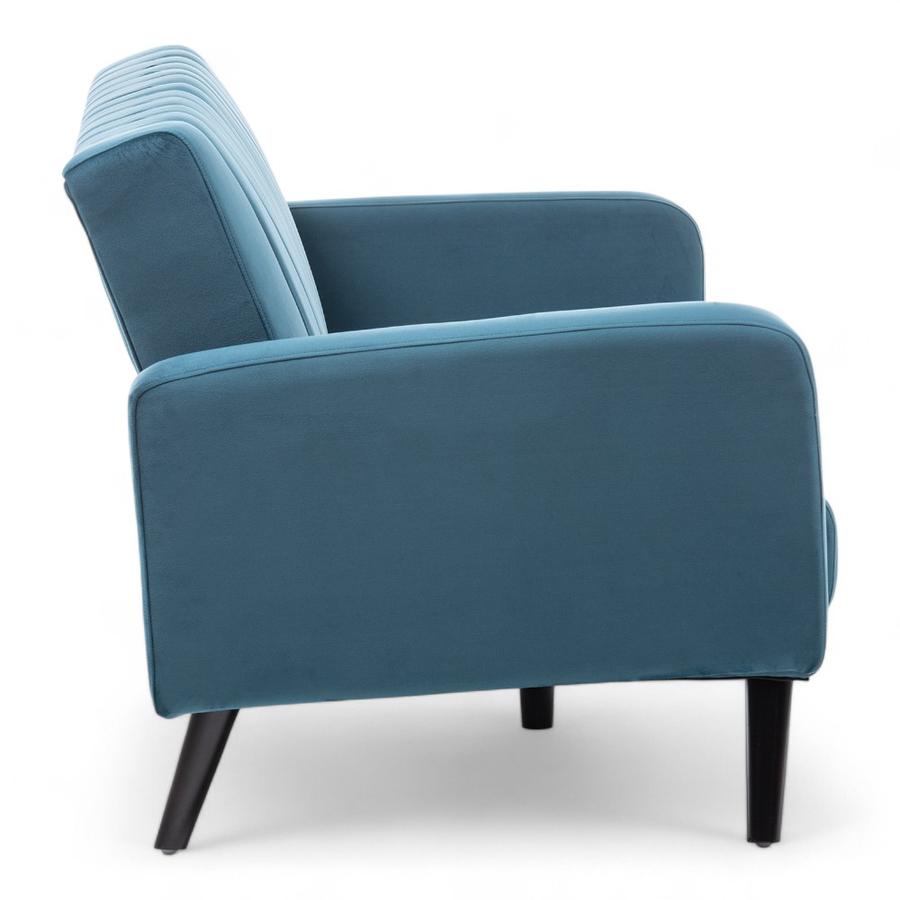 Sofa Futon Daniels Velvet Azul