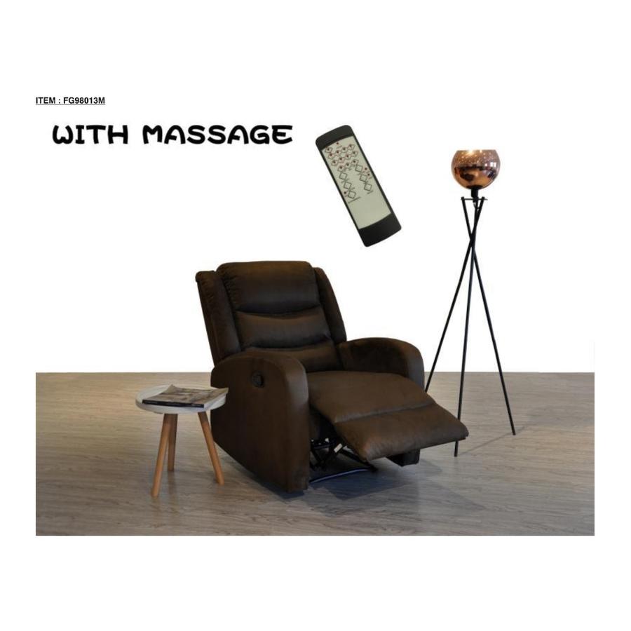 Berger Reclinable Daniels Virgil Masajeador 1 Cuerpo Café