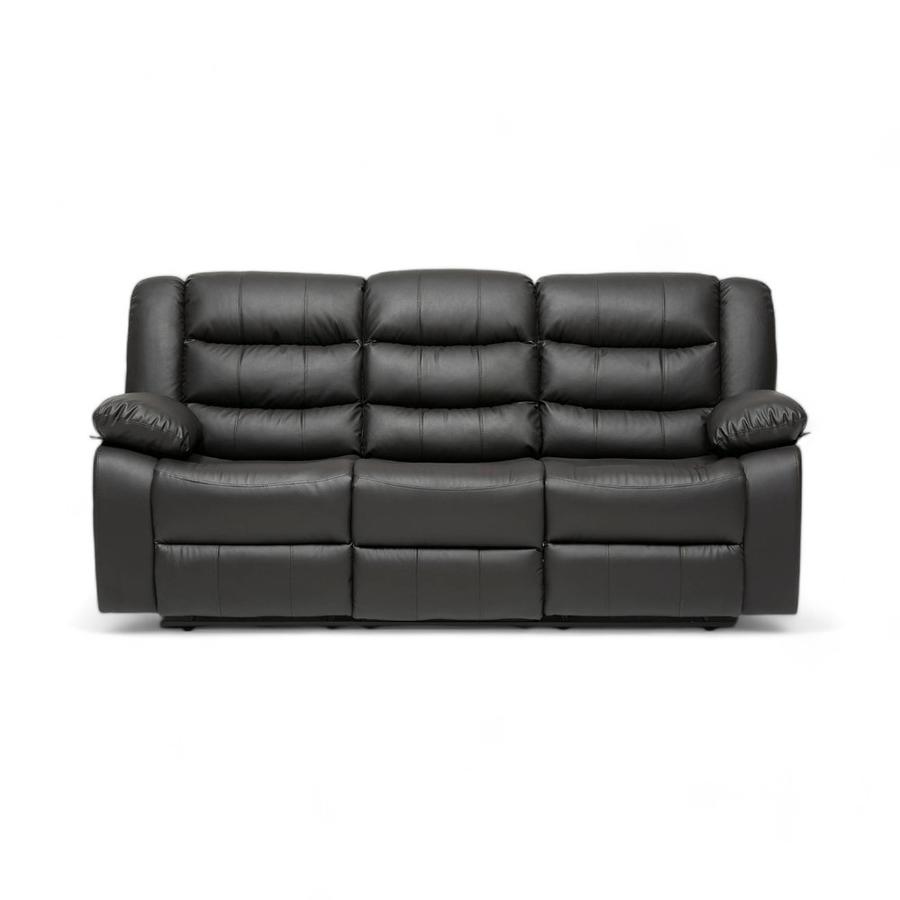 Sofá Reclinable Daniels Roma 3 Cuerpos Negro
