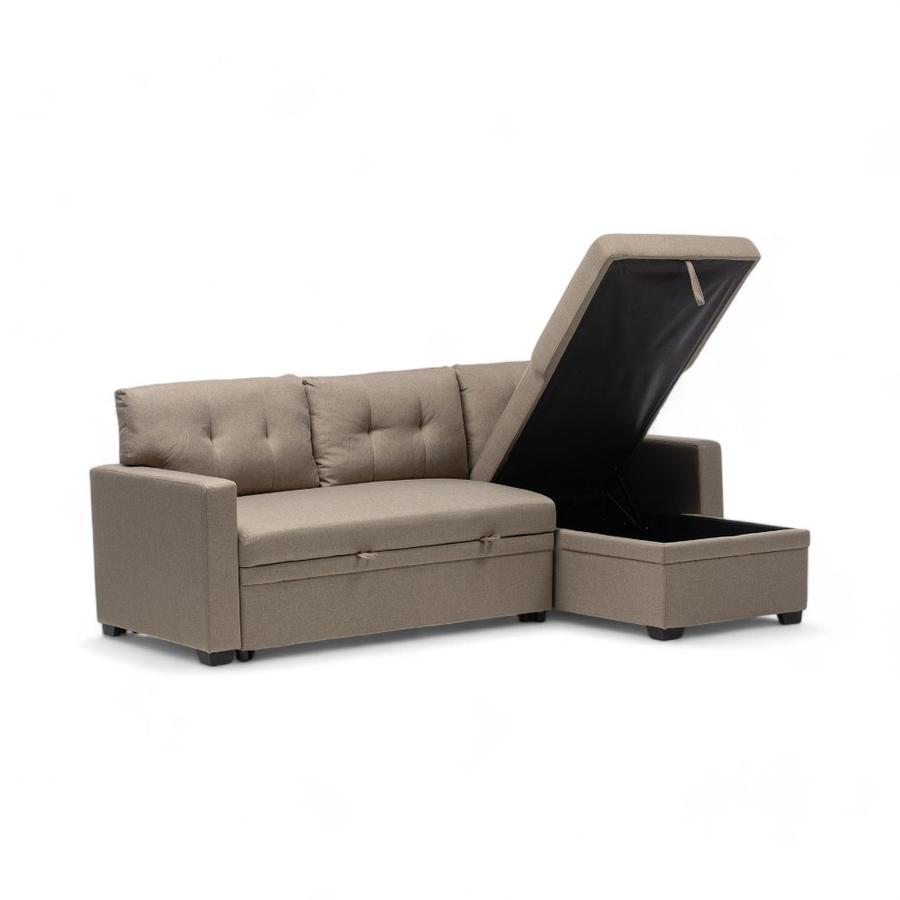 Sofá Seccional Cama Reversible Daniels Sidney 2 Plazas Beige