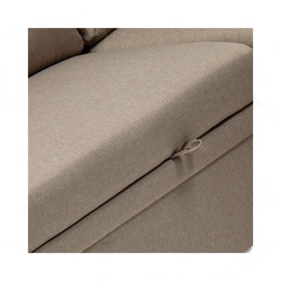 Sofá Seccional Cama Reversible Daniels Sidney 2 Plazas Beige
