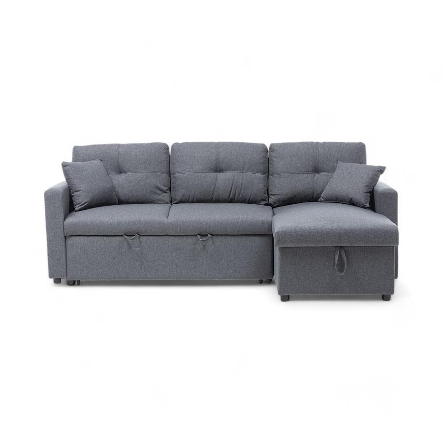 Sofá Seccional Cama Reversible Daniels Sidney 2 Plazas Gris