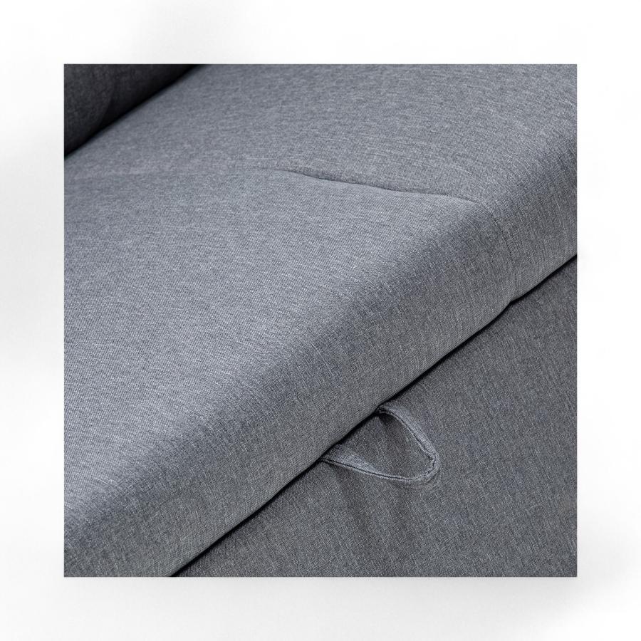 Sofá Seccional Cama Reversible Daniels Sidney 2 Plazas Gris