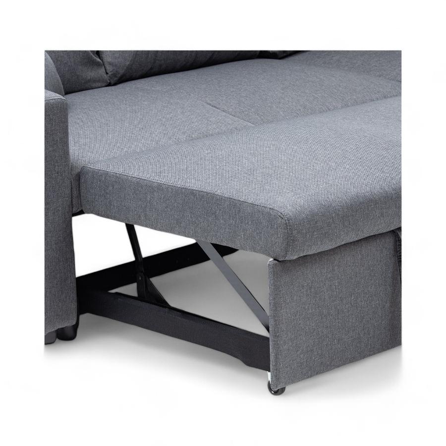 Sofá Seccional Cama Reversible Daniels Sidney 2 Plazas Gris