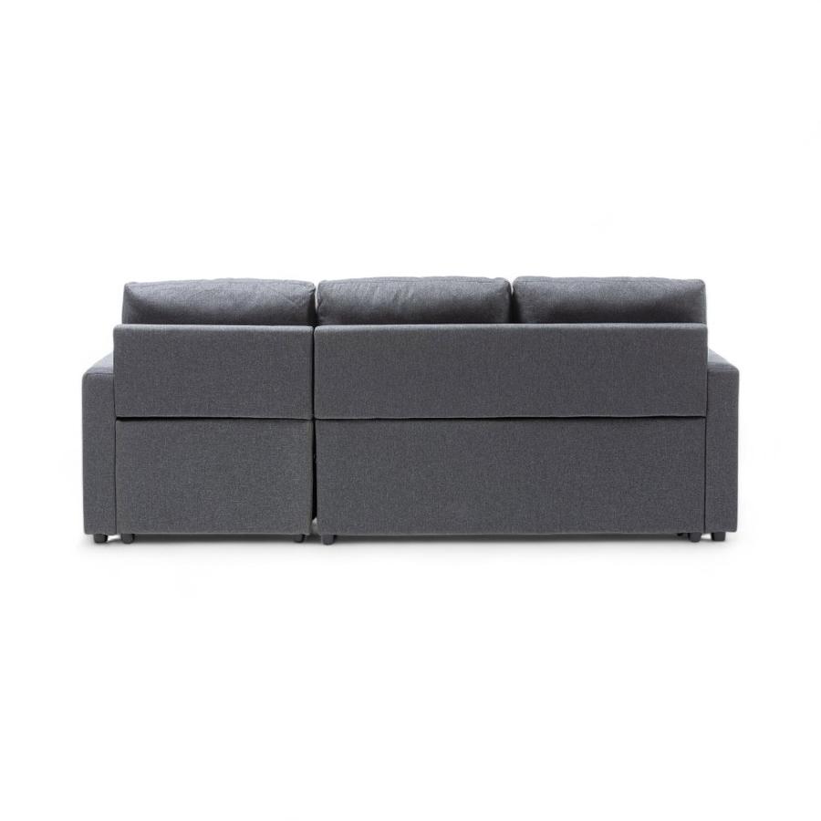 Sofá Seccional Cama Reversible Daniels Sidney 2 Plazas Gris
