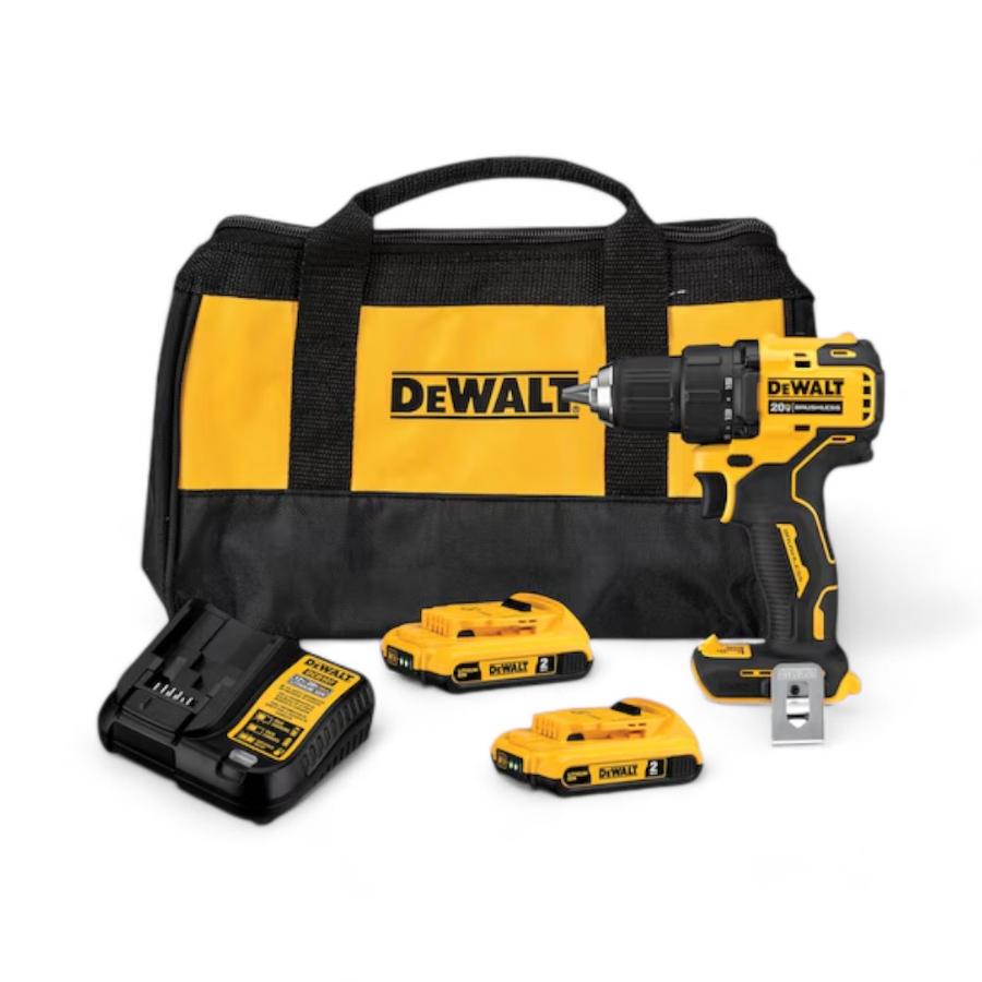 Kit DeWalt Taladro Inalámbrico 1/2"+2 Baterias 2Ah+Cargador