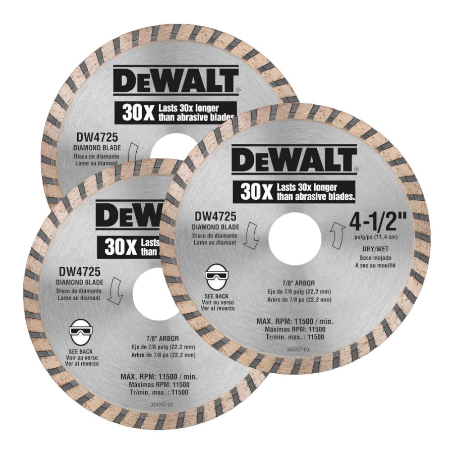 Pack 3 Discos Dewalt Diamantados 4 1/2