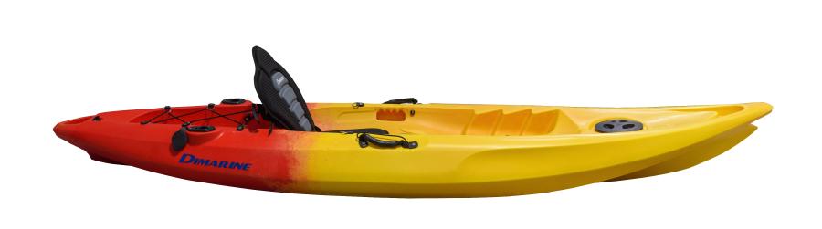 Kayak Single Travel Dimarine Rojo-amarillo