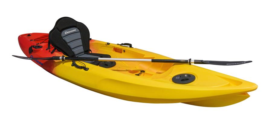 Kayak Single Travel Dimarine Rojo-amarillo