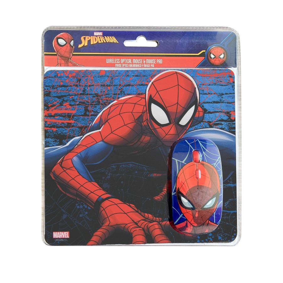 Mouse Inalámbrico Flujicorp + Mouse Pad Spiderman 