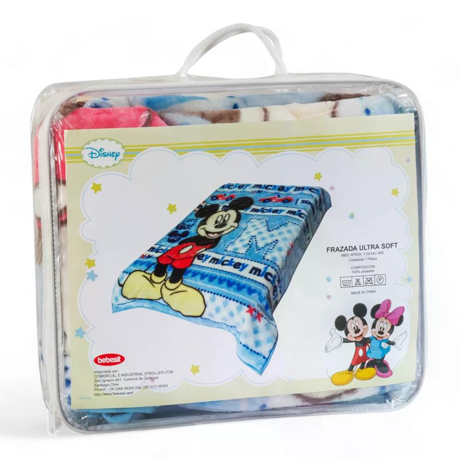 Cobertor Cuna Bebesit Mickey Celeste