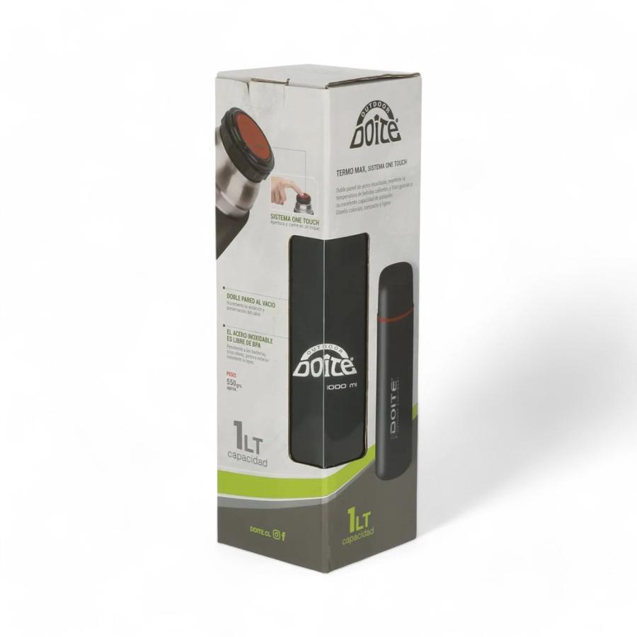 Termo Max One Touch 1L Negro Doite