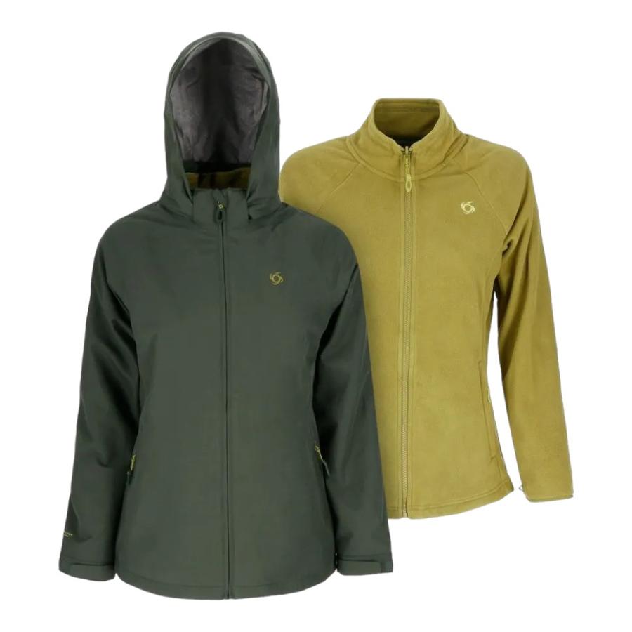 Chaqueta Outdoor Mujer Doite 3 En 1 Parbat Verde