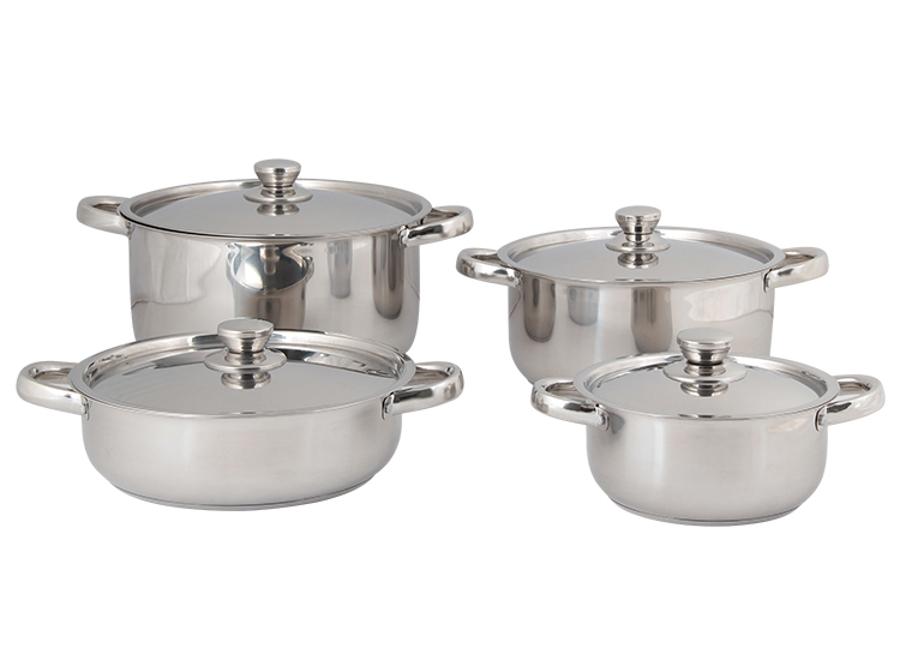 Batería De Cocina Acero Inoxidable 8 Piezas