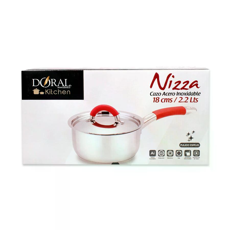 Cazo Acero Inoxidable 18 x 9 Cm Doral Nizza 2.2 Lts