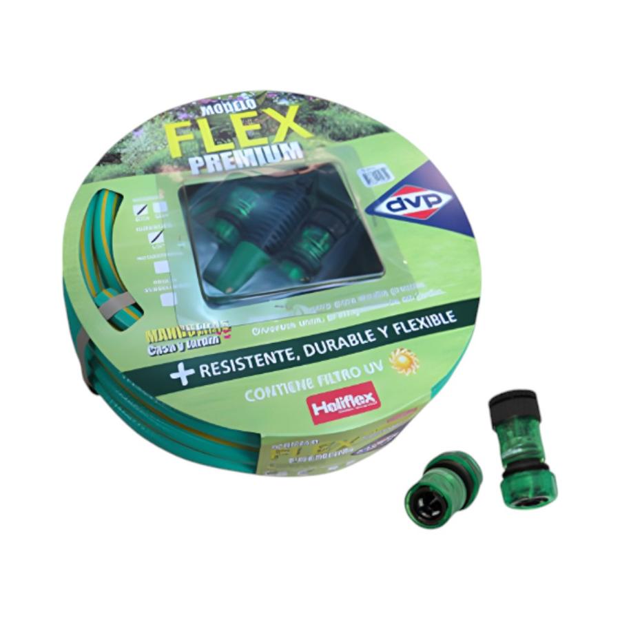 Manguera De Riego Flex 1/2" Malla 20 Metros Con Accesorios