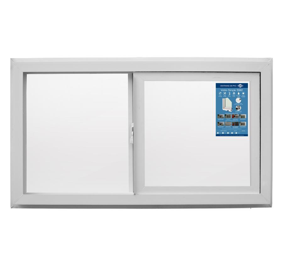 Ventana PVC 140x120cm Corredera Blanco