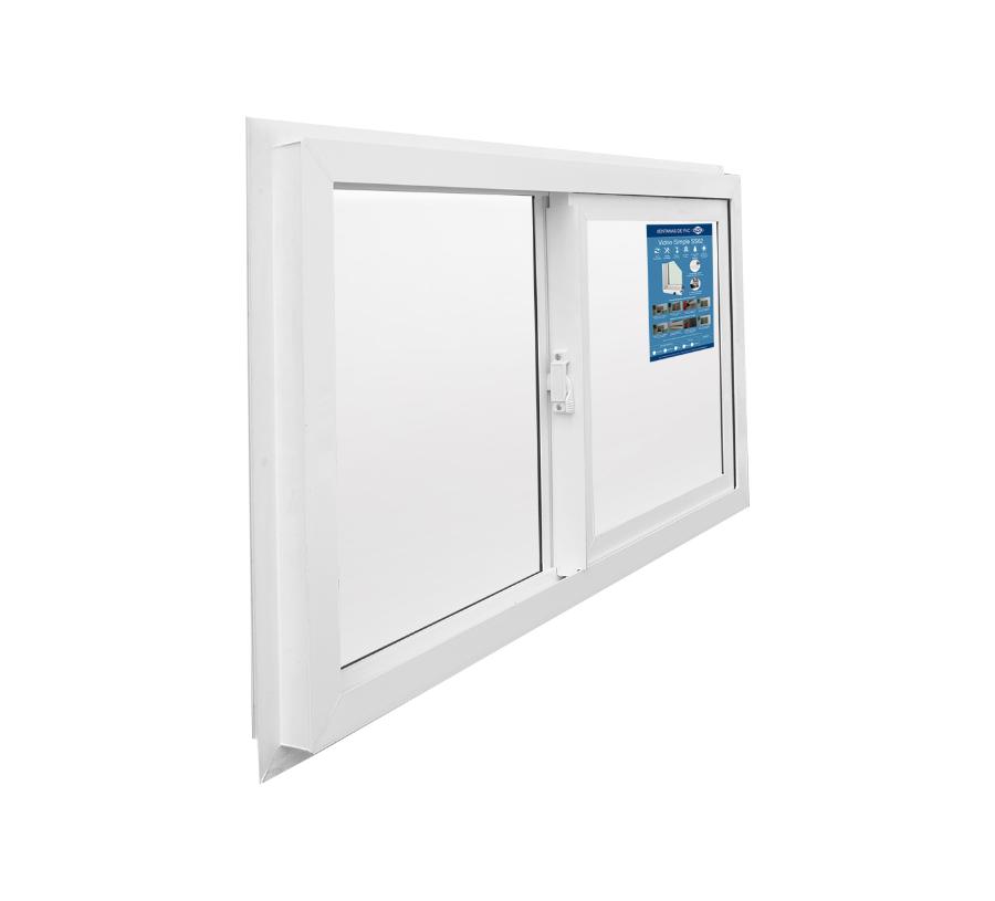 Ventana PVC 140x120cm Corredera Blanco