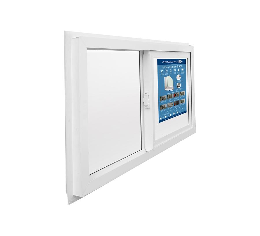 Ventana PVC 91x50cm Corredera Blanco