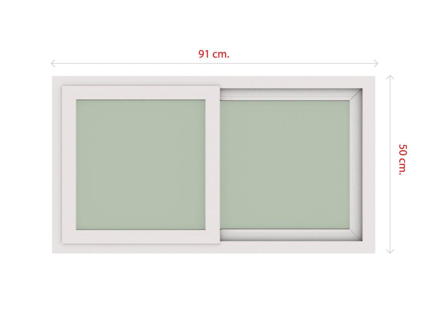 Ventana PVC 91x50cm Corredera Blanco