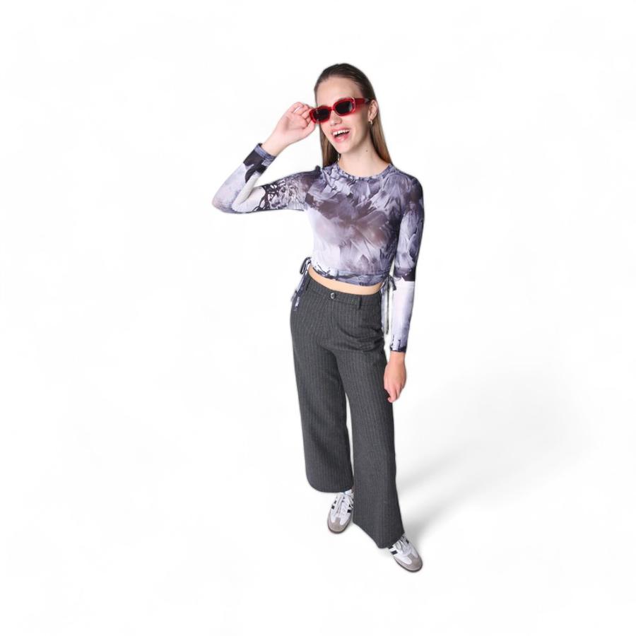 Polera Mesh Mujer Eclipse Atrevida Berni Gris