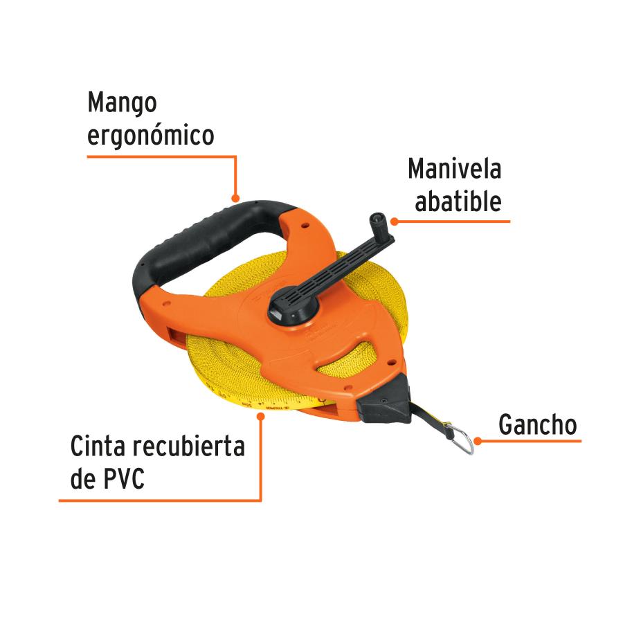 Huincha Medir Tipo Cruceta 50m Truper