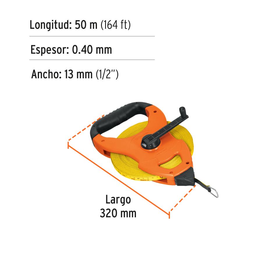 Huincha Medir Tipo Cruceta 50m Truper