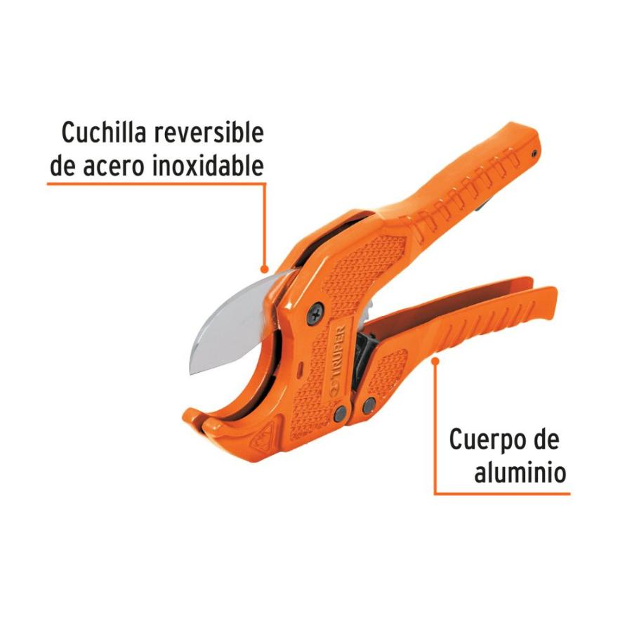 Cortador De Tubo Plastico Hasta 4.1cm Truper Naranjo