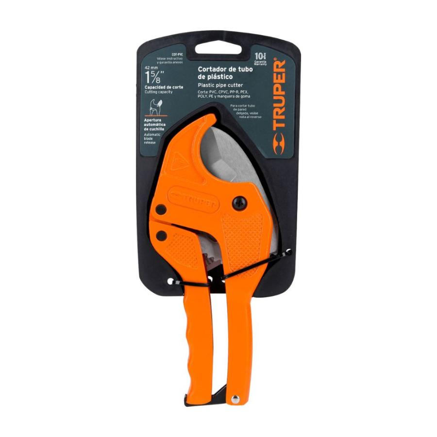 Cortador De Tubo Plastico Hasta 4.1cm Truper Naranjo