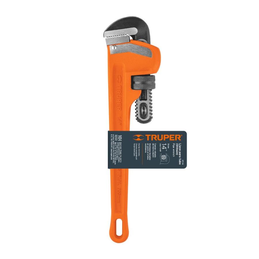 Llave Stilson De Hierro 36cm Truper Naranjo