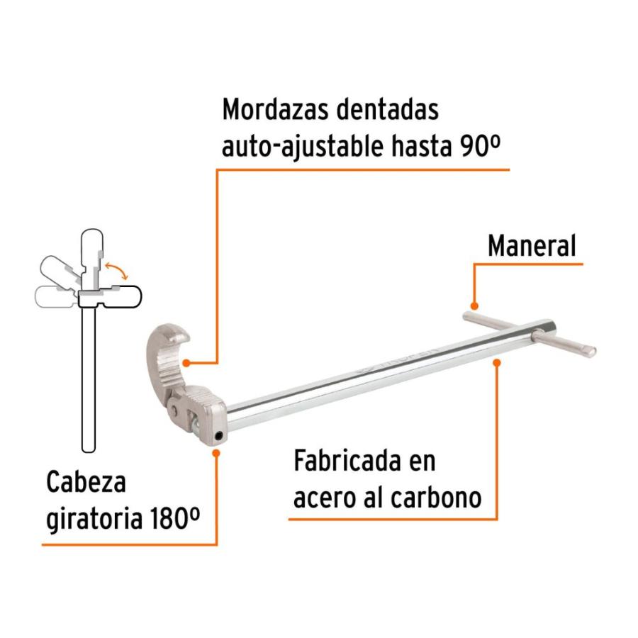 Llave Plomero 30cm Truper Gris
