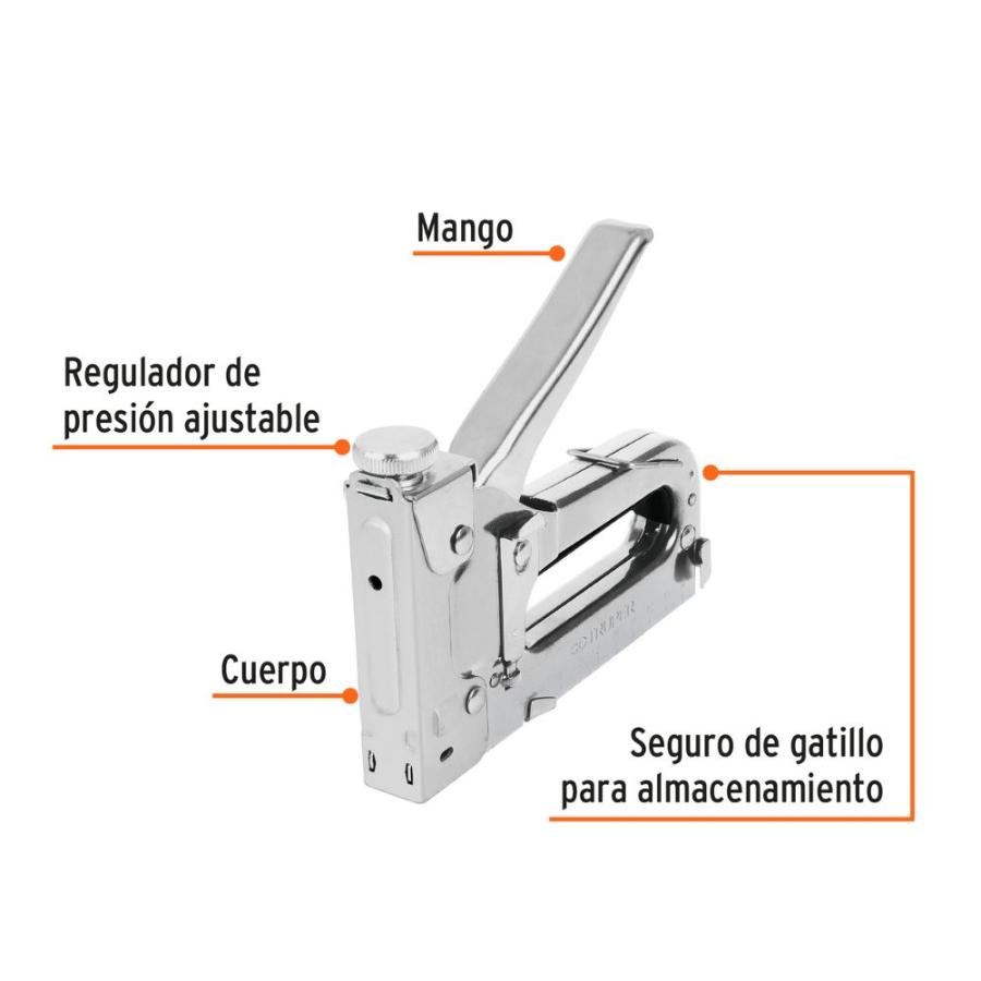 Engrapadora Tipo Pistola Truper Gris
