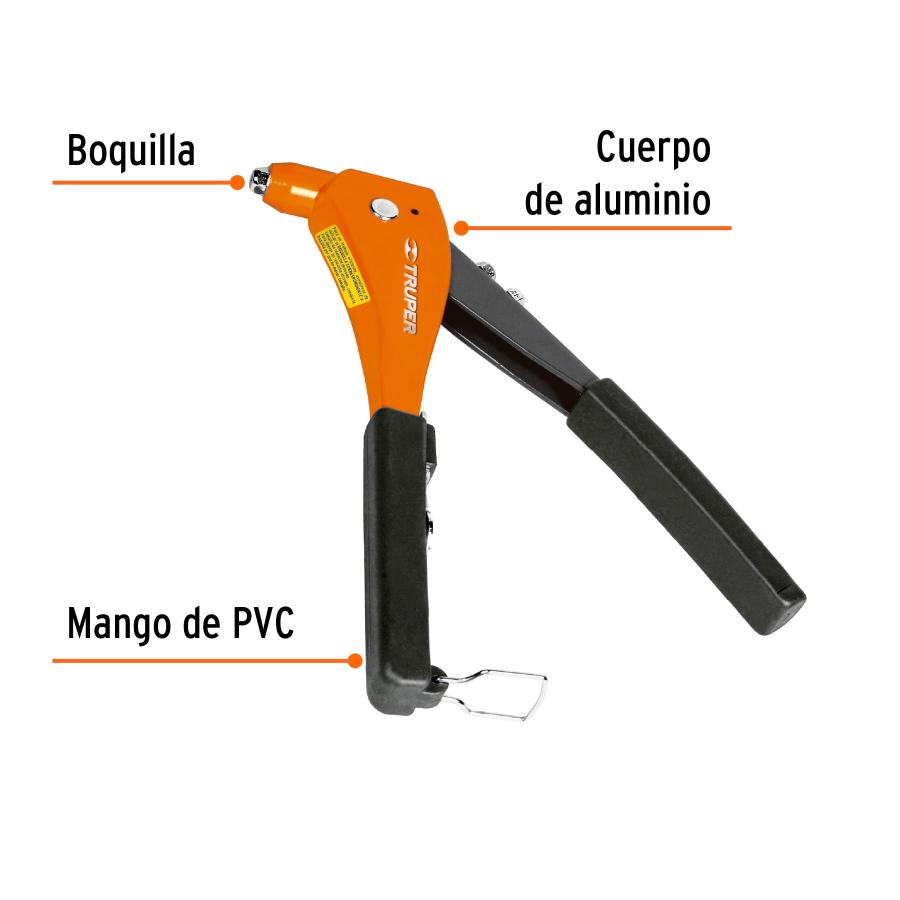 Remachadora Profesional 25 cm Truper Naranjo