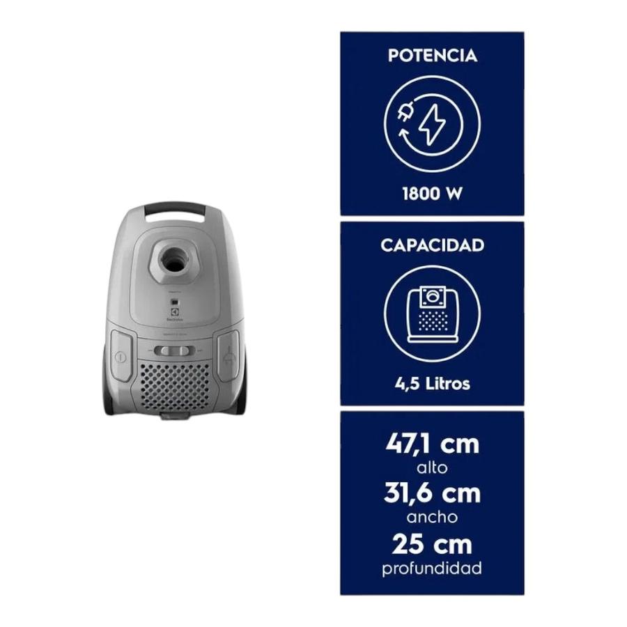 Aspiradora Electrolux 1800W Experience SonicPro BGG30 Gris