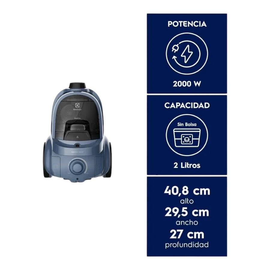Aspiradora Electrolux Ciclónica 2000w Sonic BGL40 Azul